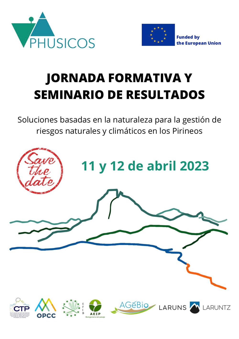 Cartel del curso para la gestión del riesgo pirenaico