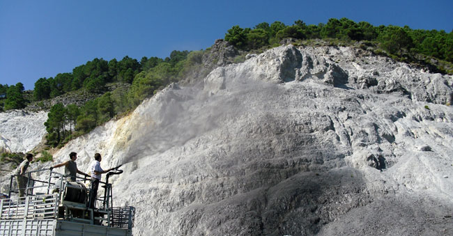 Envejecimiento cromático de roca