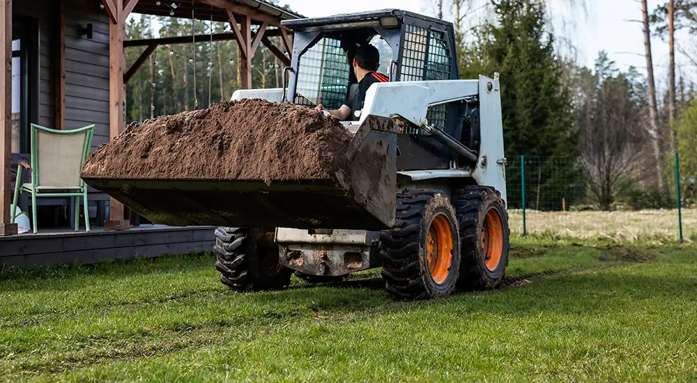 Tractor con abono